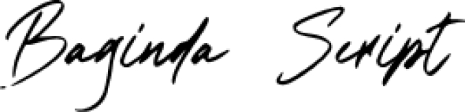 Baginda Scrip Font Preview