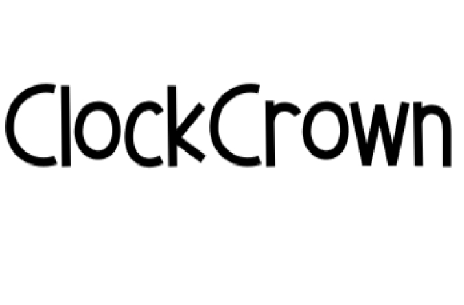 Clock Crown Font Preview