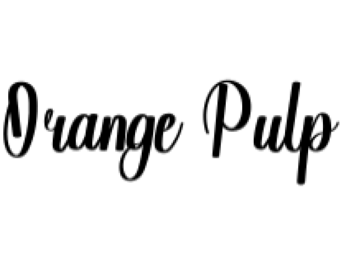 Orange Pulp Font Preview