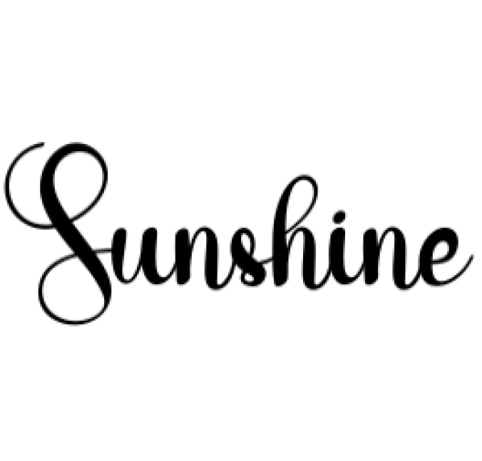 Sunshine Font Preview