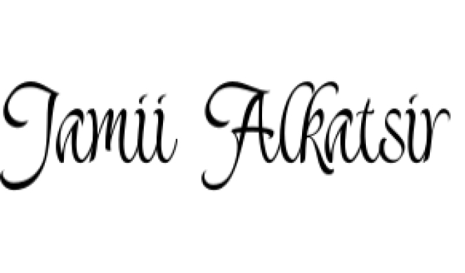 Jamii Alkatsir Font Preview