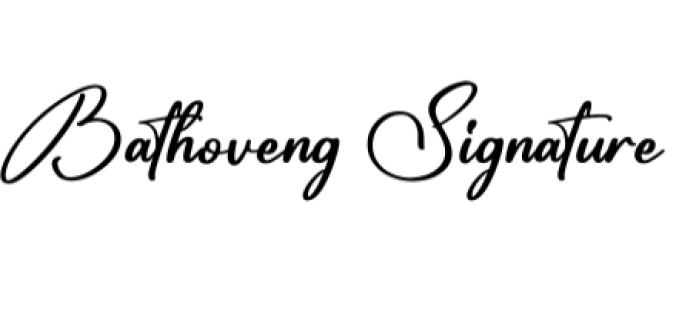 Bathoveng Signature Font Preview