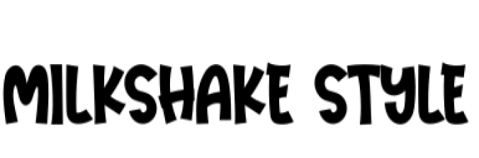 Milkshake Style Font Preview