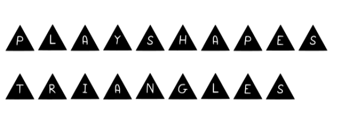 Play Shapes Triangles Font Preview