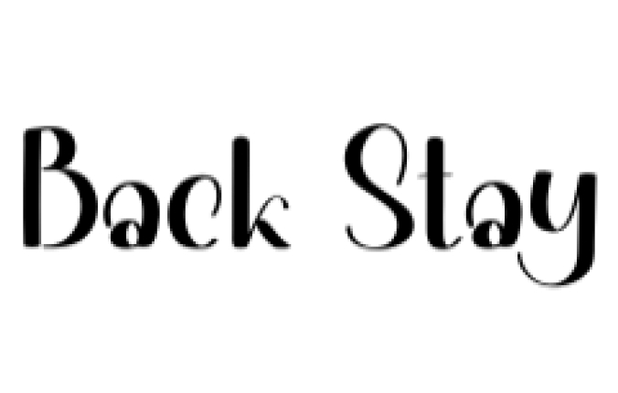 Back Stay Font Preview