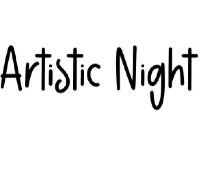 Artistic Night Font Preview