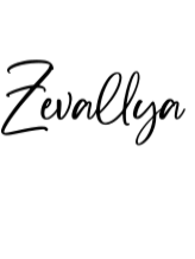 Zevallya Font Preview