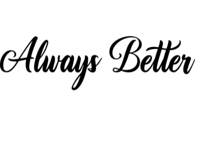 Always Better Font Preview