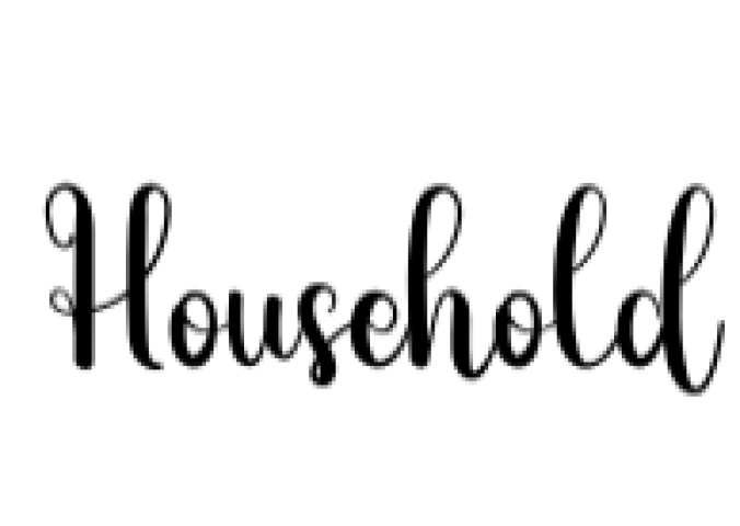 Household Font Preview