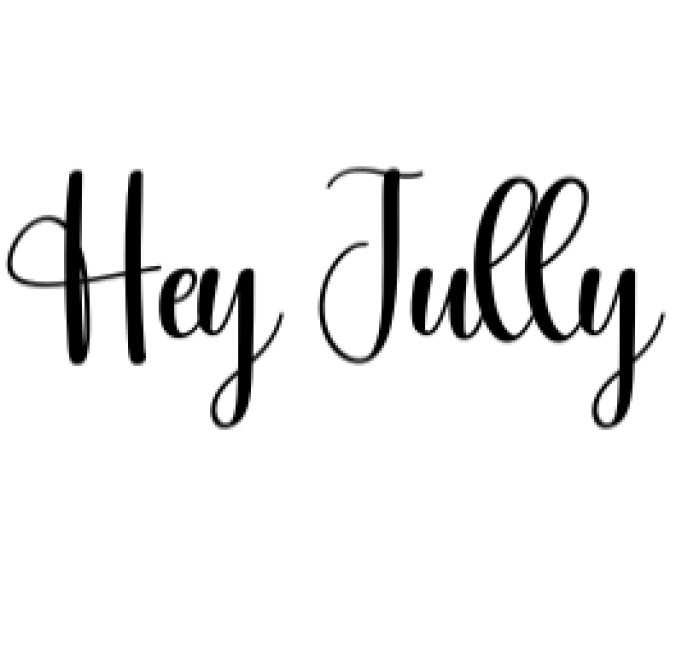 Hey Jully Font Preview