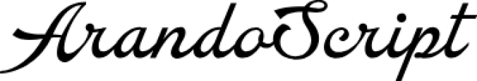 Arando Scrip Font Preview