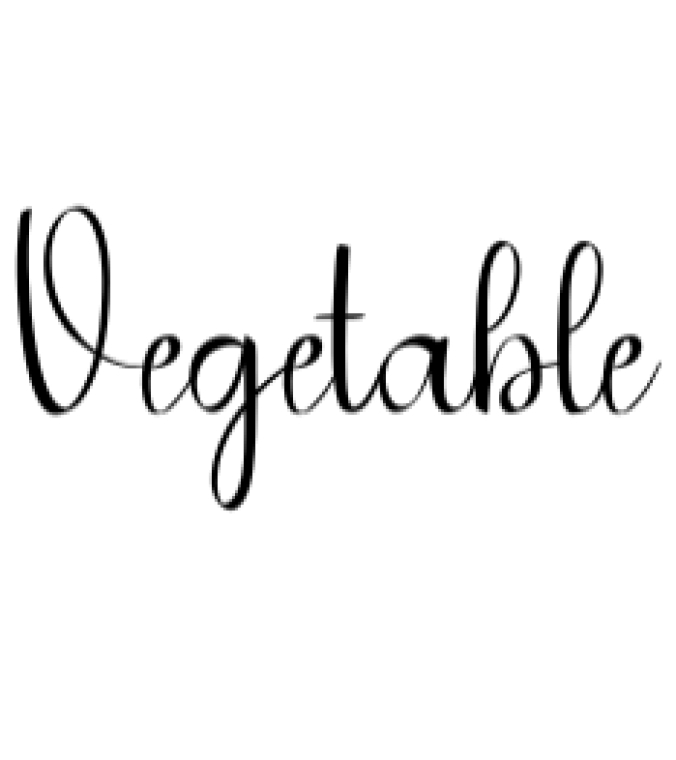 Vegetable Font Preview