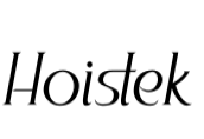 Hoistek Font Preview