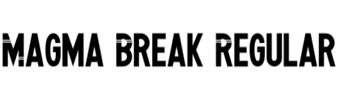 Magma Break Font Preview