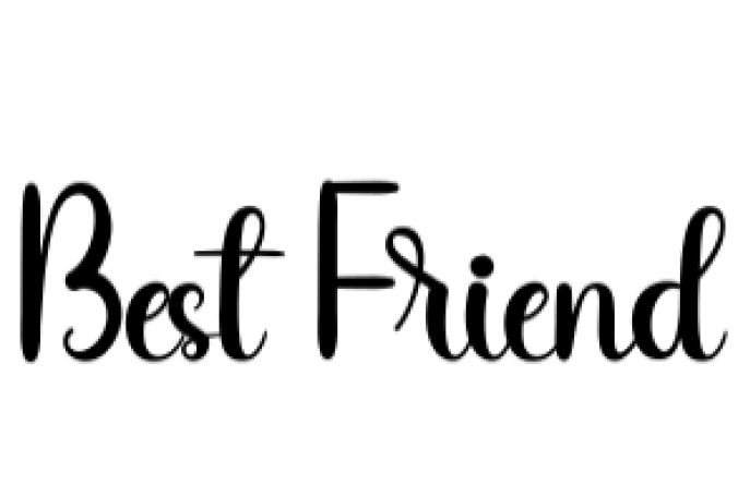 Best Friend Font Preview