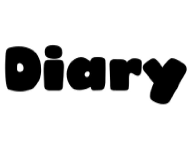 Diary Font Preview