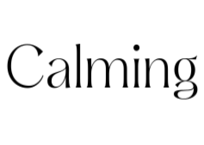 Calming Font Preview