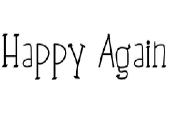 Happy Again Font Preview