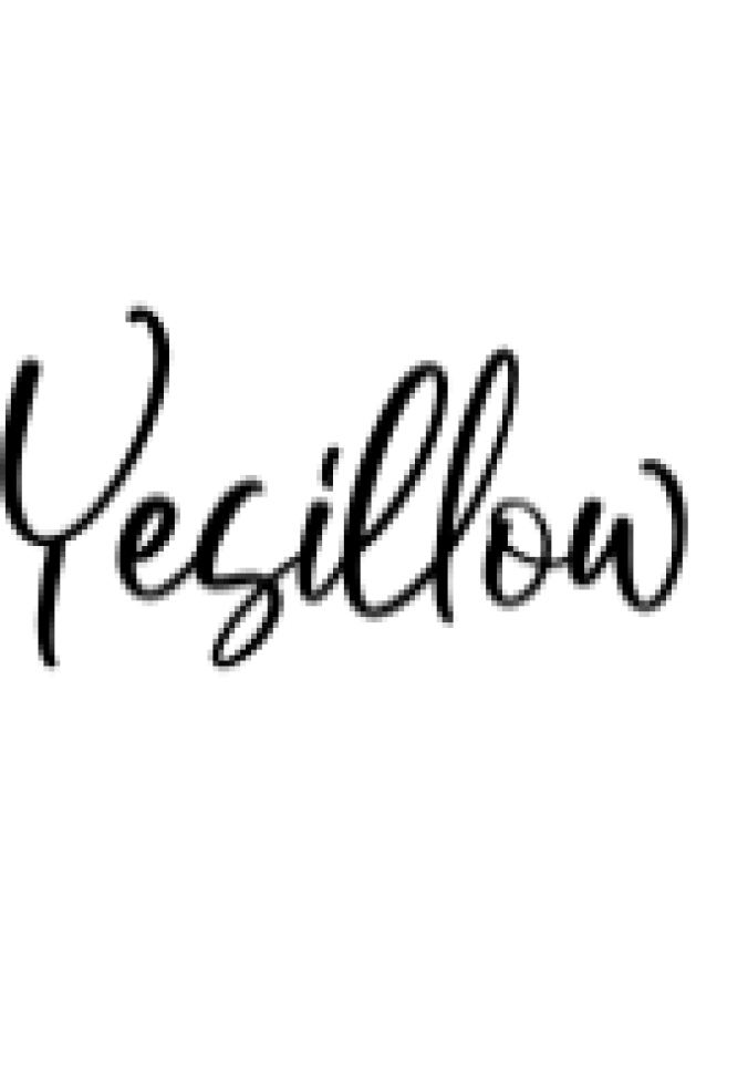 Yesillow Font Preview