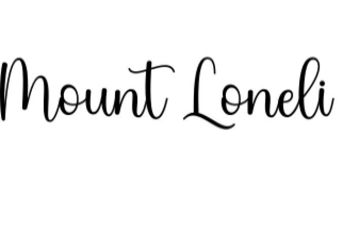 Mount Loneli Font Preview
