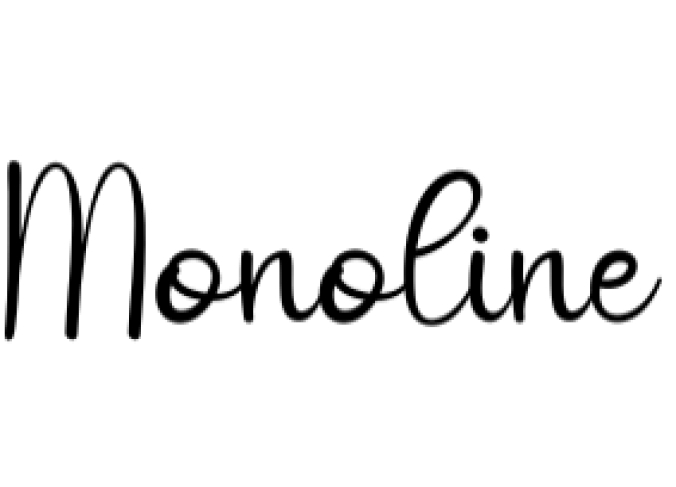 Monoline Font Preview