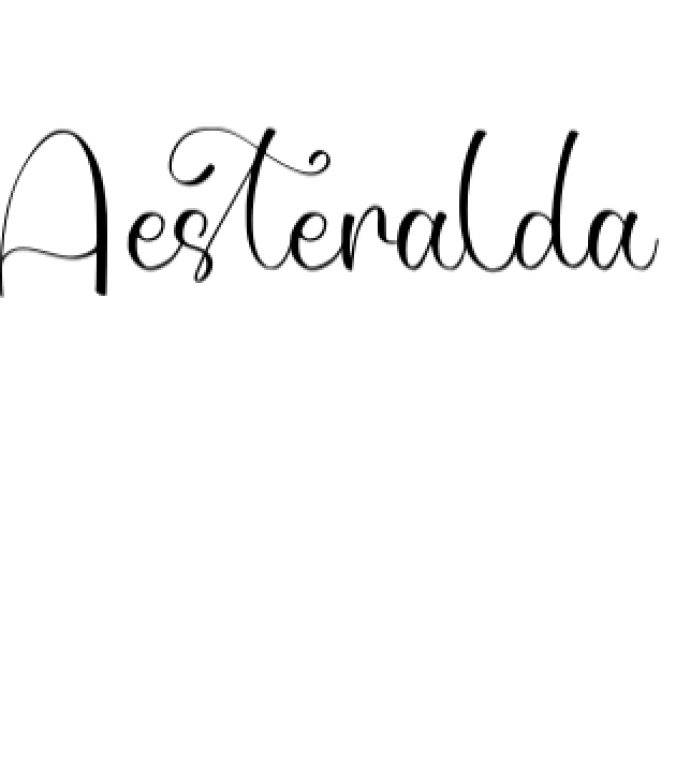 Aesteralda Font Preview
