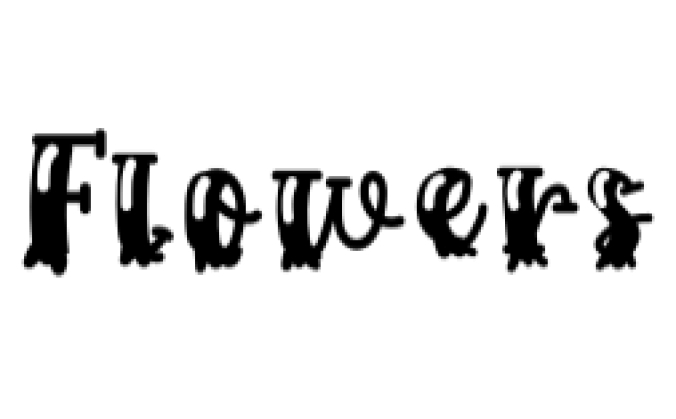 Flowers Font Preview