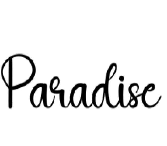 Paradise Font Preview