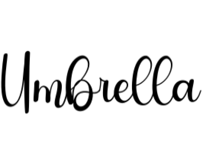 Umbrella Font Preview