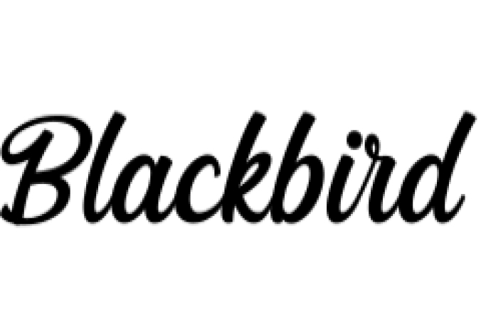 Blackbird Font Preview