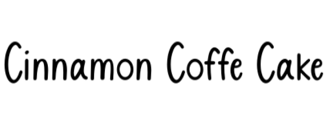 Cinnamon Coffe Cake Font Preview