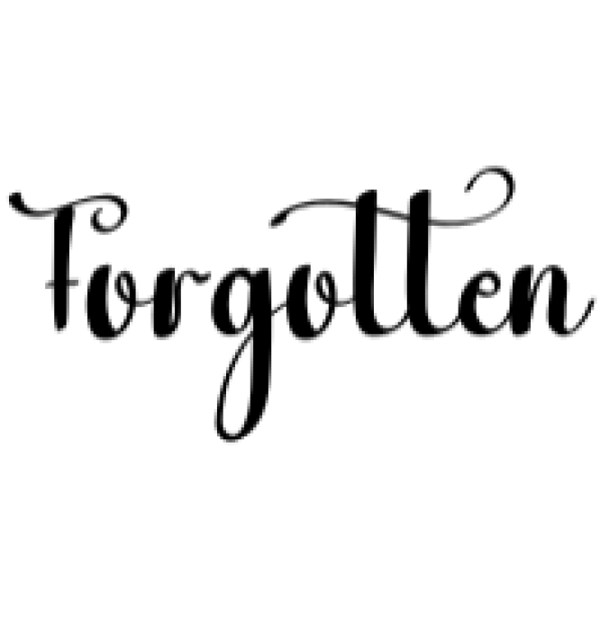 Forgotten Font Preview