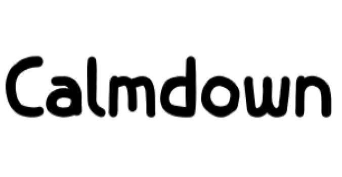 Calmdown Font Preview