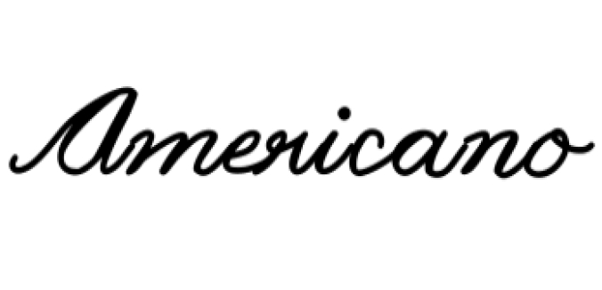 Americano Font Preview