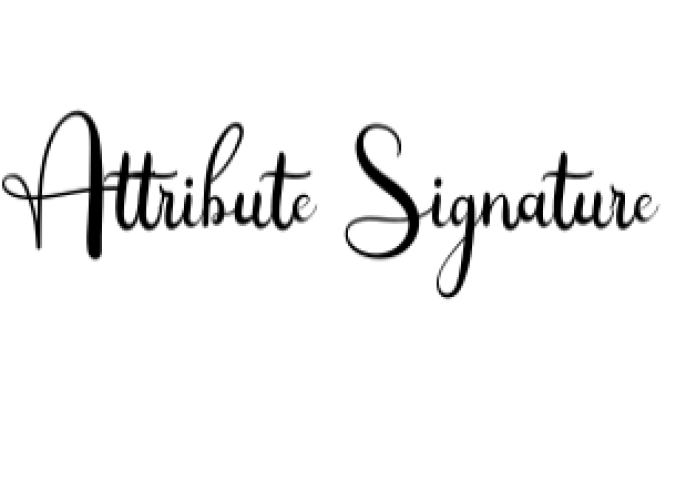 Attribute Signature Font Preview