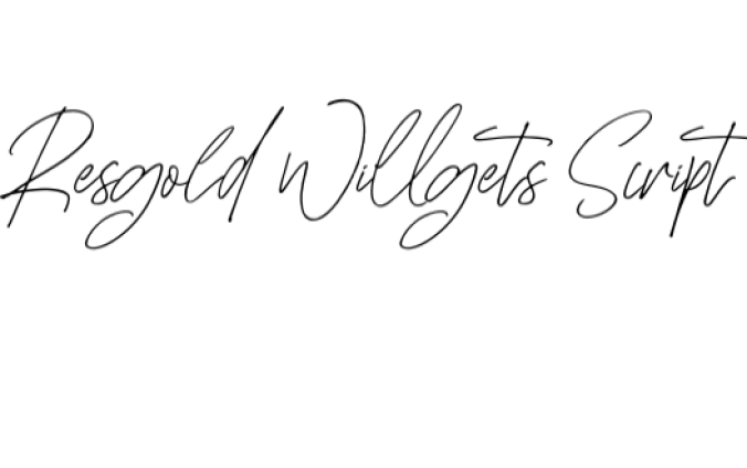 Resgold Willgets Font Preview