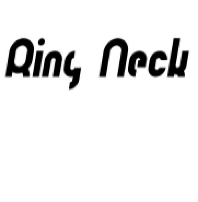 Ring Neck Font Preview