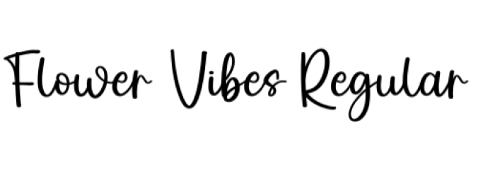 Flower Vibes Font Preview