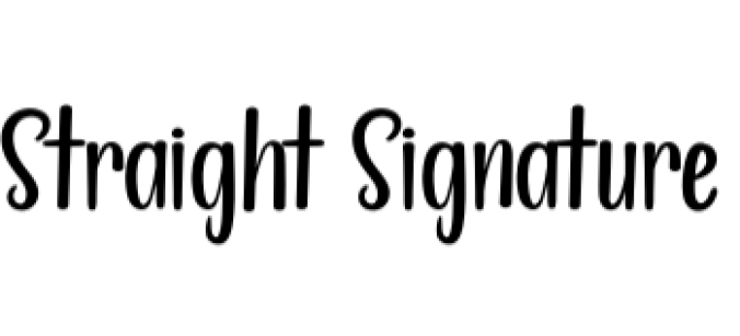 Straight Signature Font Preview