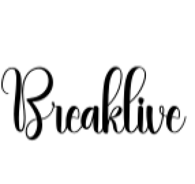Breaklive Font Preview