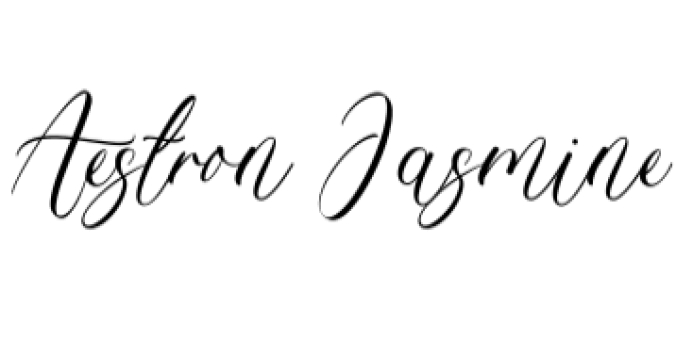 Aestron Jasmine Font Preview