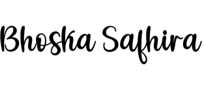 Bhoska Safhira Font Preview