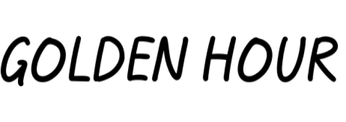 Golden Hour Font Preview