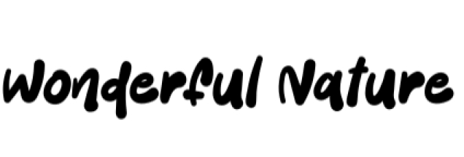 Wonderful Nature Font Preview