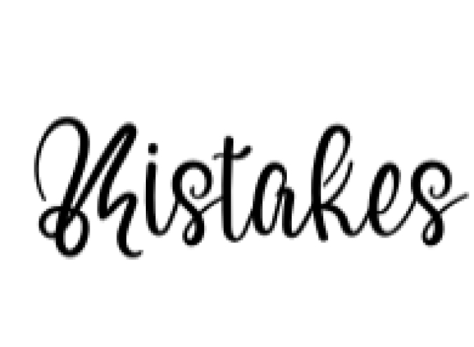 Mistakes Font Preview