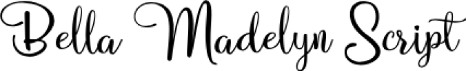 Bella Madelyn Scrip Font Preview