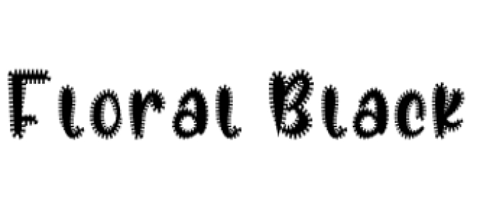 Floral Black Font Preview