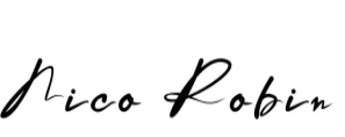 Nico Robin Font Preview