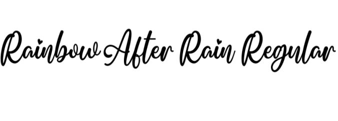 Rainbow After Rain Font Preview