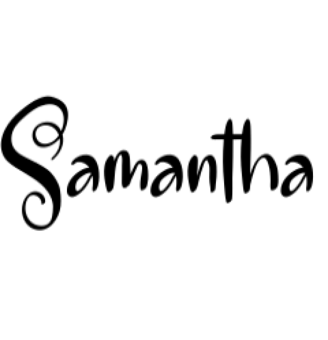 Samantha Font Preview